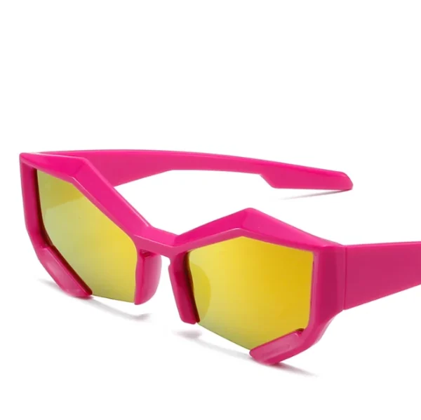 Cool Futuristic Y2K Sunglasses for Men Women Sports Sun Glasses Wrap Around Shield Cat Eye Punk Eyewear - Image 5