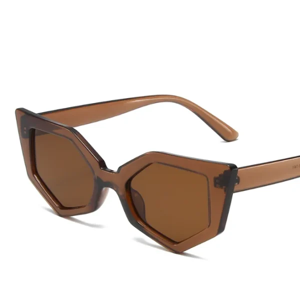 Retro Irregular Sunglasses Polygon Cat Eye Sun Glasses Women Shades UV400 Protection Custom Logo Eyewear - Image 2