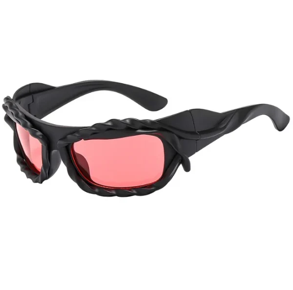 2025 Punk Sunglasses for Men and Women Futuristic Sun Glasses Vintage Braided Outdoor Sport Y2K Eyewear - Image 3