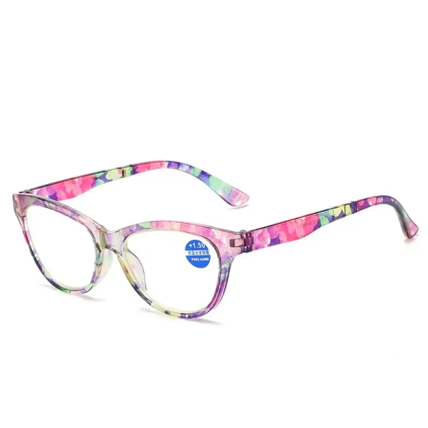 2123 Anti-blue Light Ladies Reading Glasses Fashion Printing Clear Presbyopia Eyeglasses With Degree +1 +1.5 +2 +2.5+4 Wholesale - Image 5