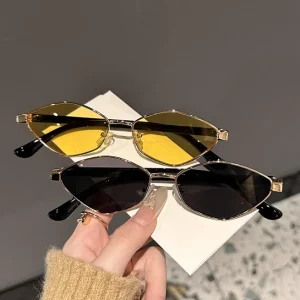 Polygon Sunglasses for Women Retro Vintage Gold Metal Geometric Sun Glasses Shades UV Protection Classic Eyewear