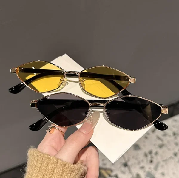Polygon Sunglasses for Women Retro Vintage Gold Metal Geometric Sun Glasses Shades UV Protection Classic Eyewear