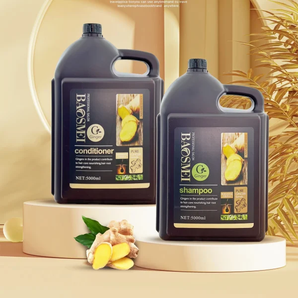 Hair Growth Products Wholesale Natural 100% Herbal Anti Dandruff Treatment Hair Loss Ginger Big Capacity 5L Shampoo