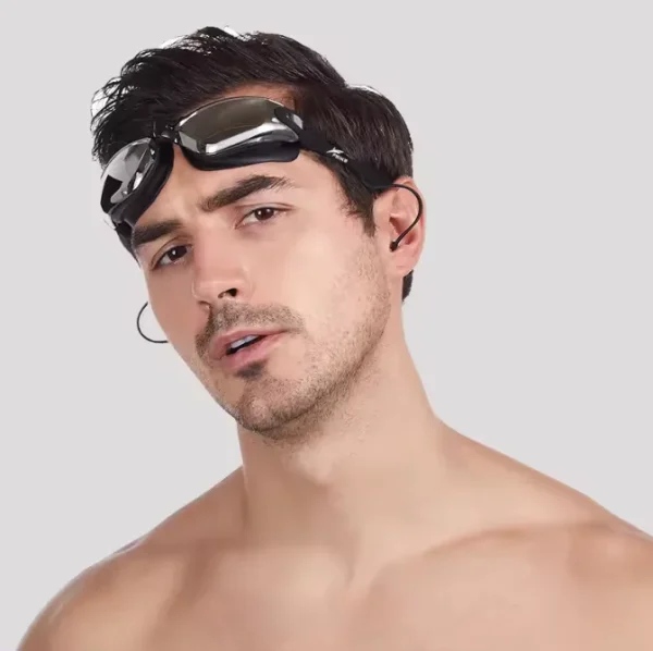 Swimming Goggles Waterproof and Cap Set 4 in 1 Goggles Swim in Case UV 400 Protection Lenses Clear Anti-Fog - Image 2