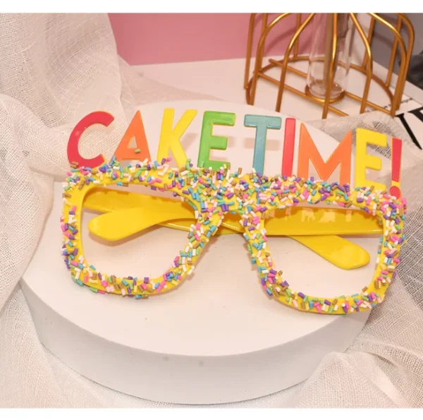 Happy Birthday Sun Glasses Cake Time Birthday Frame Glasses Funny Novelty Plastic Glasses Stylish Birthday Party Eyeglasses - Image 4