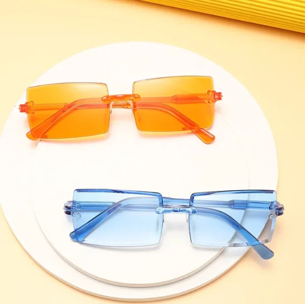 2023 New Candy Color square Sunglasses Jelly Color Fashion Over Size square Rimless Sunglasses Women Lentes De Sol Para Mujer - Image 2