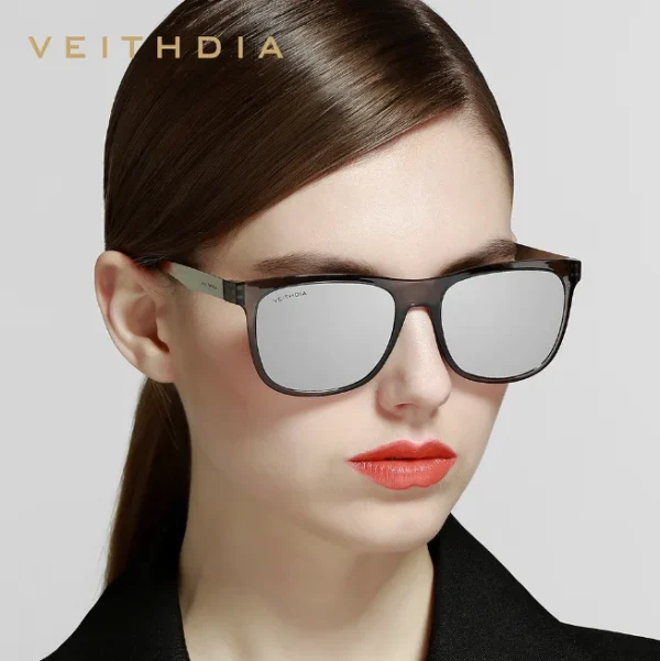 VEITHDIA Sunglasses Square Retro Vintage Polarized UV400 Lens Eyewear Sun Glasses for Men and Women Driving Sunglasses V6110 - Image 2