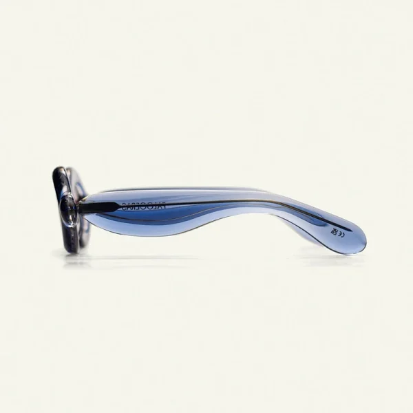 LMA Retro Small Round Brand Custom Logo Thick Blue Shades Women Men High Quality CR39 Candy Color Handmade Acetate Sunglasses - Image 3