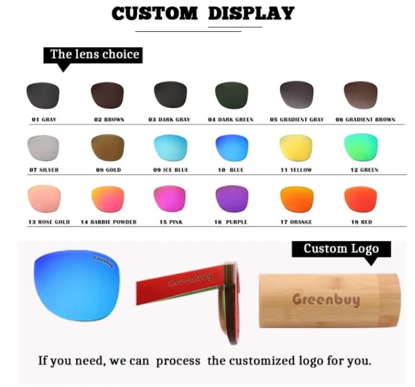 Latest High Quality Hand Made Spring Hinge Polarized Sun Glasses Polarized Customized logo Wood Bamboo Sunglasses 2022 for Men - Image 6