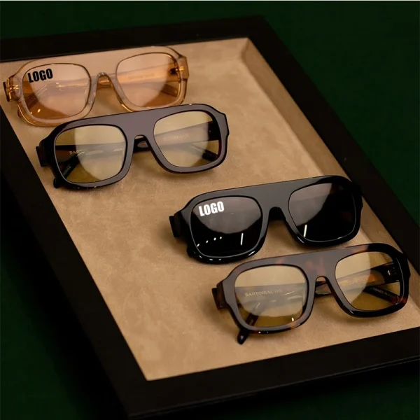 LMA 24SA020 Vintage Custom Logo Fashion Brand Designer Shades Women Men High Quality Retro Polarized Handmade Acetate Sunglasses