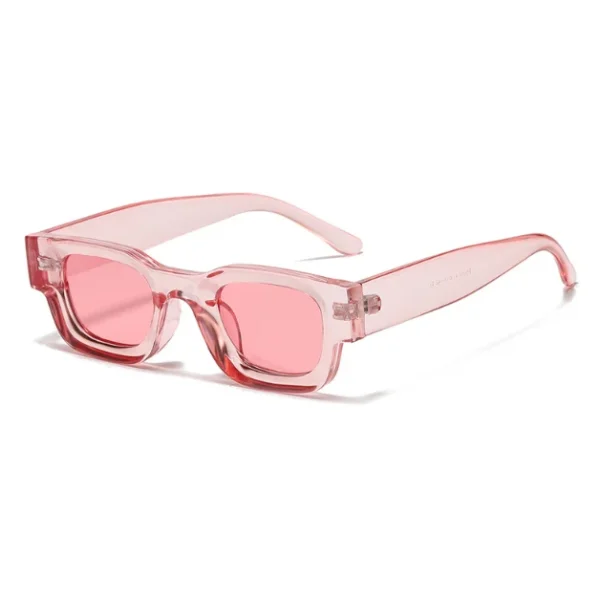 Retro Rectangle Sunglasses High Fashion Glasses Thick Frame Fashion Sunglasses Funky Polarized Shades Lentes De Sol Para Mujer - Image 5