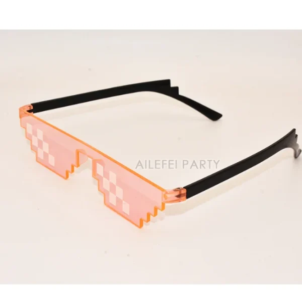 Thumbs up Sunglasses Pixelated Funny Mosaic Glasses for Party Club Bar Photo Sunglasses Decoration - Image 4
