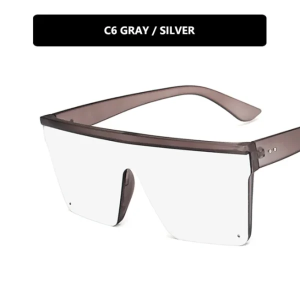New Fashion Sunglasses Square Oversized Sun Glasses for Women Men Flat Top Big Black Frame Shades Custom Logo - Image 6