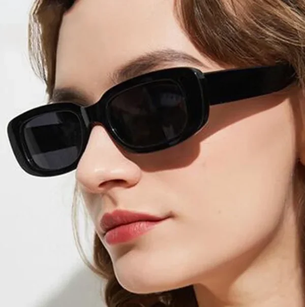 Rectangle Sunglasses for Women Men Trendy Y2k Retro Trendy Sun Glasses UV Protection Fashionable Square Frame Eyewear - Image 3