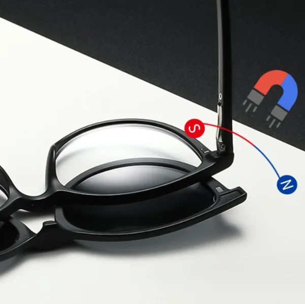 5 in 1 Clip on Magnetic Sunglasses Adult Polarized Eyewear Outdoor Polarized Sports Sunglasses for Men 2024 - Image 3