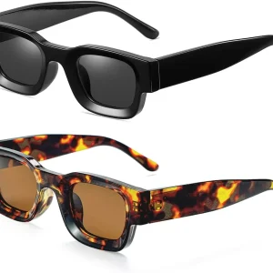 Retro Rectangle Sunglasses High Fashion Glasses Thick Frame Fashion Sunglasses Funky Polarized Shades Lentes De Sol Para Mujer