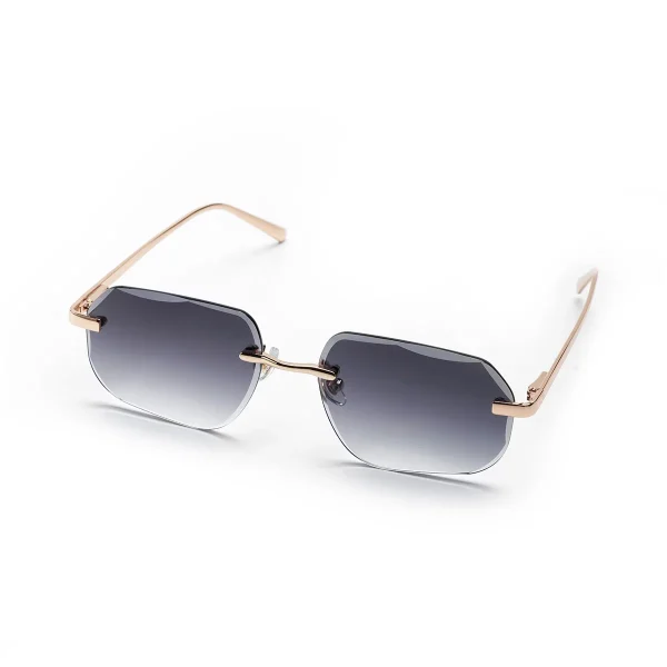 Lmamba Custom Europe Hot Selling Cut Edge Men High Quality Metal Sunglasses UV400 Gradient Shades Rimless Polygon Sun Glasses - Image 2