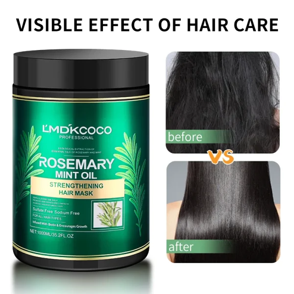 Wholesale 1000ml Rosemary Mint Oil Hair Mask to Prevent Hair Loss, Moisturize and Repair Dry Hair Conditioner - Image 3