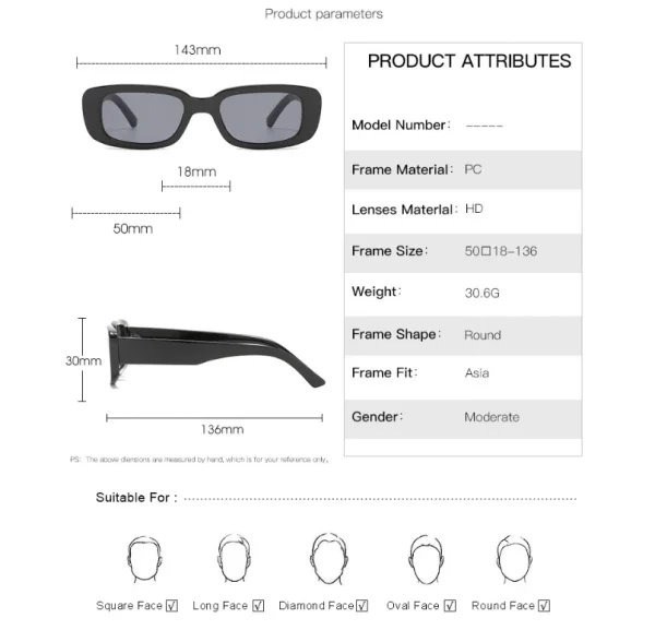 2023 Rectangle Sunglasses Gafas De Sol Rectangulares Lentes De Sol Para Mujer Vintage Small square Sun Glasses UV protection Gla - Image 4