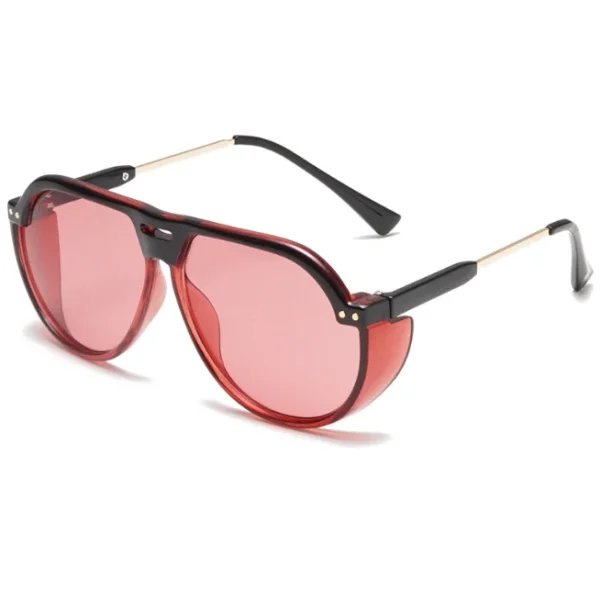 Big Frame Sunglasses Fashion Punk Sun Glasses Double Beam Funky Eyewear for Women and Men UV400 Shades - Image 4