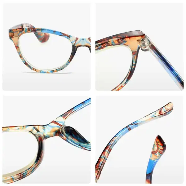 2123 Anti-blue Light Ladies Reading Glasses Fashion Printing Clear Presbyopia Eyeglasses With Degree +1 +1.5 +2 +2.5+4 Wholesale - Image 3