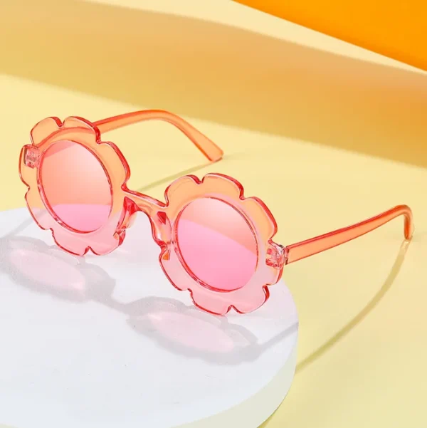 Kids Sunglasses Children Round Sun Flower Sunglasses Multi Color Girls Boys Baby Shades Glasses UV380 - Image 5