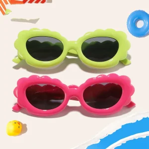 Lmamba 8892  High Quality Baby Girls Cloud-shaped Frame Y2K Oval Lens Trendy Fashion Sunglasses Essential Sunglasses UV400 2024