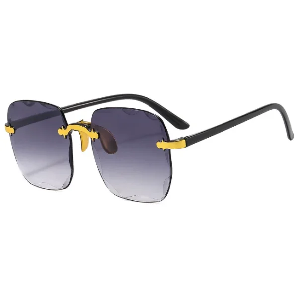 2024 New Frameless Cut Edge Sunglasses Fashion Summer Square Women Transparent Sun Glasses UV400 Shades - Image 6