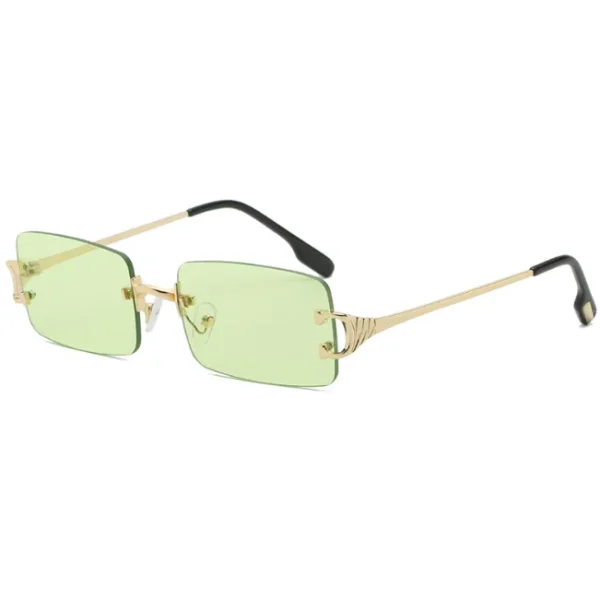 2024 New Rimless Rectangle Sunglasses for Women Fashion Frameless Square Glasses for Men UV400 Eyewear Unisex Shades - Image 2