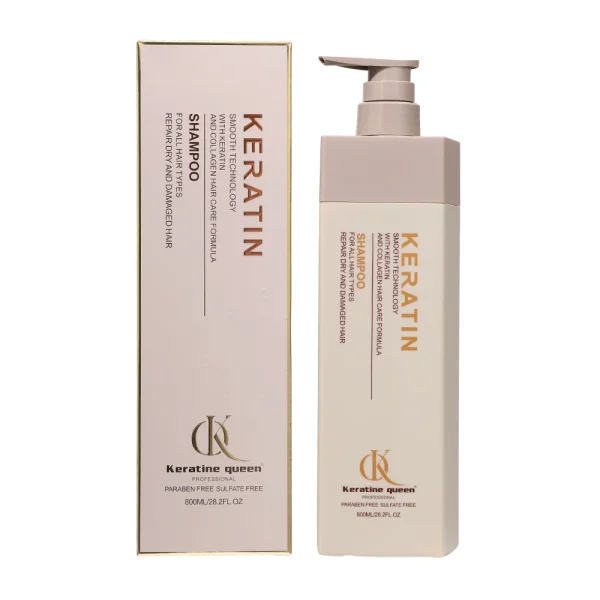 Private Label Organic Keratin Hair Shampoo and Conditioner Set Sulfate-Free Anti-Dandruff Repairing Cream Shampoo for Daily Use - Image 3