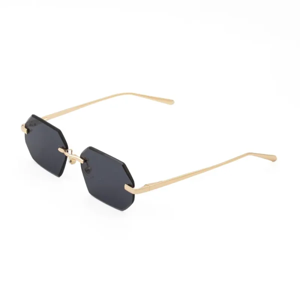 Lmamba Custom Europe Hot Selling Retro Men High Quality Metal Sunglasses UV400 Gradient Shades Rimless Polygon Sun Glasses - Image 2
