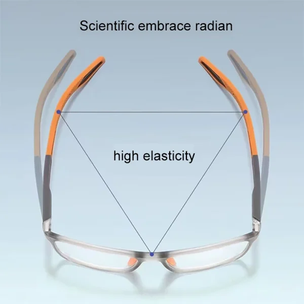Square Optical  Glasses Men Sports Anti Blue Light Lenses  Eyeglasses Frame Male TR90 Computer Spectacles Frame Reading Glasses - Image 2