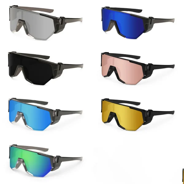 LMA Sports Eyewear ANSI Z87+ Custom Logo Designer Shades Men Women Green Mirror UV400 High Quality Side Shield Safety Sunglasses - Image 6