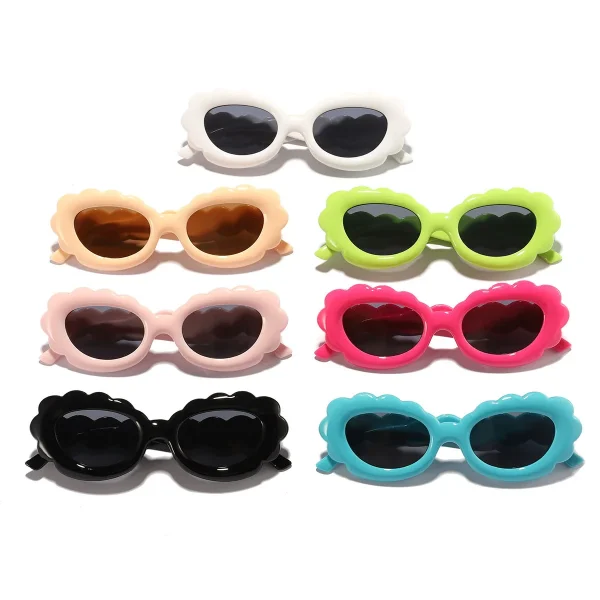 Lmamba 8892  High Quality Baby Girls Cloud-shaped Frame Y2K Oval Lens Trendy Fashion Sunglasses Essential Sunglasses UV400 2024 - Image 3