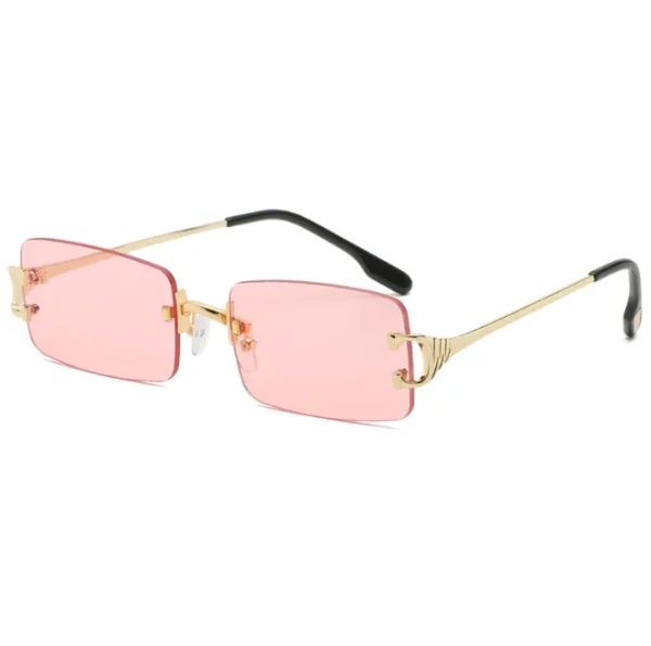 2024 New Rimless Rectangle Sunglasses for Women Fashion Frameless Square Glasses for Men UV400 Eyewear Unisex Shades - Image 6