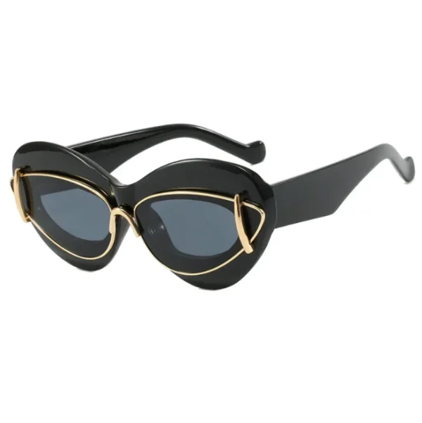 Cat Eye Sunglasses for Women and Men Vintage Y2K Sun Glasses Ladies Gradient Black Shades UV400 Custom Logo Eyewear - Image 5