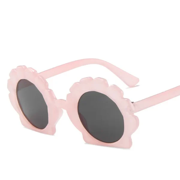 61028 Kids Sunglasses Cute Sunflower Shell Jelly Color Girls Glasses Sunglasses Trendy Boys Irregular Sunglasses - Image 5