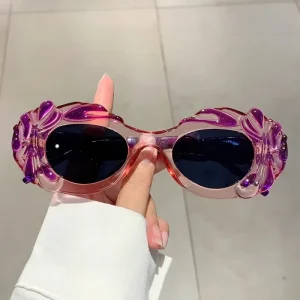 Vintage Oval Women Sunglasses Stylish Candy Color Clouds Shaped Sun Glasses New Trendy Punk Design UV400 Eyewear