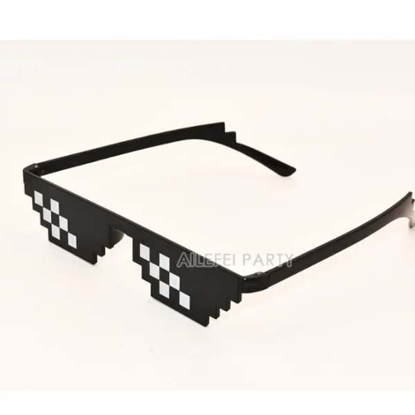 Party Colorful Sunglasses Pixel Mosaic Party Sunglasses Photo Props Pixelated Sunglasses for Men Women 2024 - Image 6