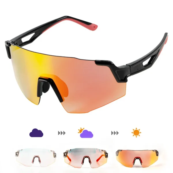 LMA Professional Brand Riding Glasses Transparent Purple TR Frame Photochromic Lens Sports Goggles Box ANSI Z87.1 Sunglasses - Image 2