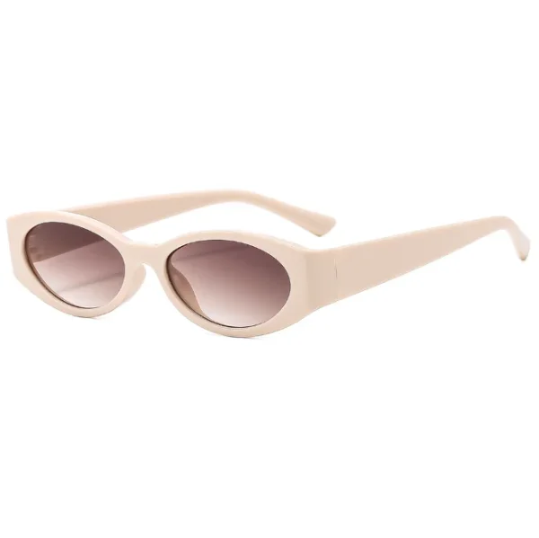 Oval Small Frame Men and Women Outdoor Vacation Decorative Sun Glasses Metal Hinge Fashion Female Eyewear Uv400 - Image 5