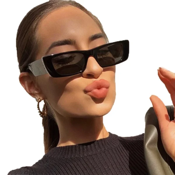 Fashion Square Sunglasses Women Rectangle Sun Glasses Travel Vintage Retro Small Shades UV400 Custom Logo