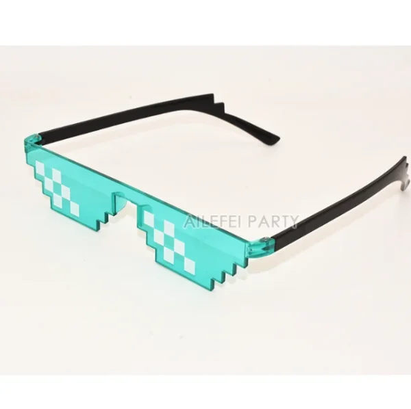 Party Colorful Sunglasses Pixel Mosaic Party Sunglasses Photo Props Pixelated Sunglasses for Men Women 2024 - Image 3