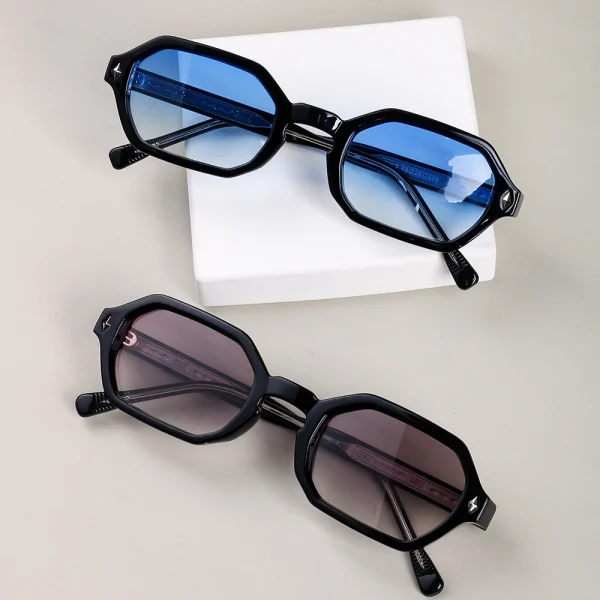 Lmamba 3503 Vintage Polygon High Quality CP Temple 3+2 Hinges Square Sun Glasses 2025 Retro Brand Designer Sunglasses Men Women - Image 3