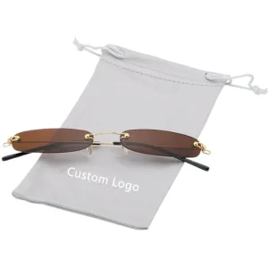 Narrow Sunglasses Men Rimless Summer 2025 Red Blue Black Rectangular Sun Glasses for Women Small Face Shades