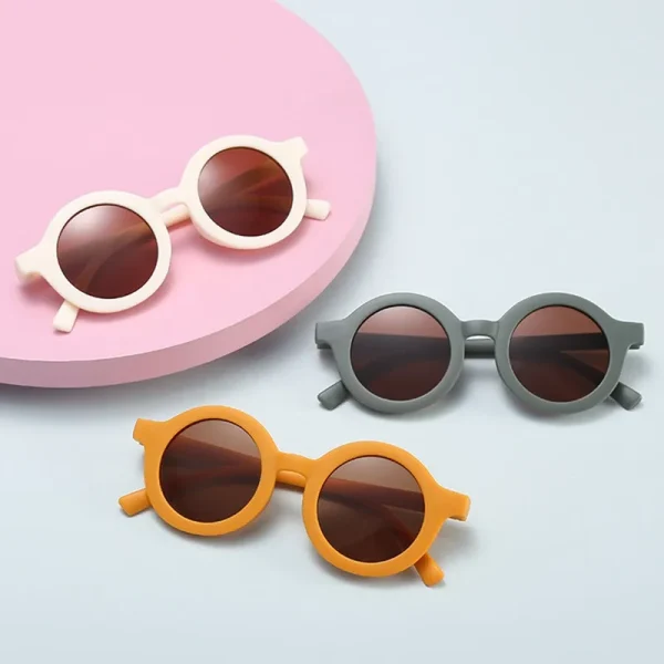 Wholesale Cheap Toddler Sun Glasses Fashion Design Custom logo Round Kids Colorful Children Sunglasses - Image 6