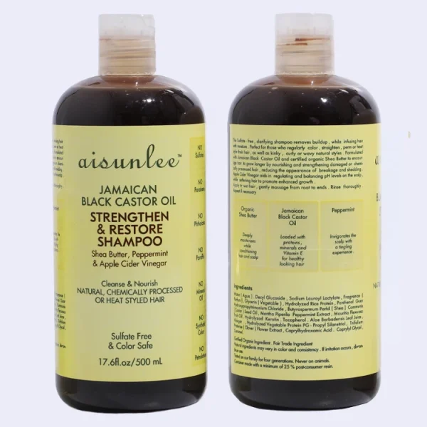 Wholesale Set of Sulfate-Free Jamaican Black Castor Oil Shampoo Moisturizing and Nourishing Hair Care for Natural Curls