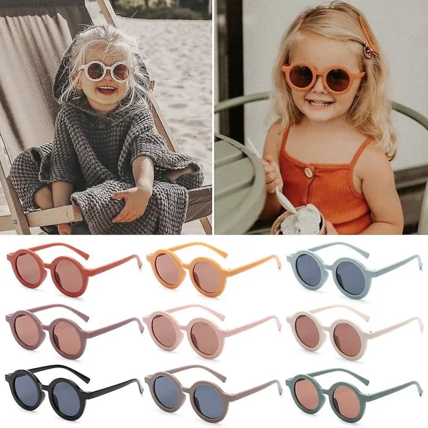 Good Price Retro Round Unisex Vintage Children Sunglasses 2024 Unisex Kids Eyewear Custom Logo Lentes Nios - Image 2