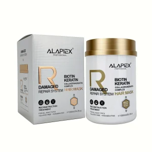 Original ALAPIEX Keratin Biotin Collagen Hair Mask 1000ml Deep Conditioning Hair Repair Treatment for Stop Breakage
