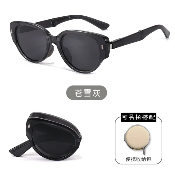Cat Eye Foldable Sunglasses for Women Men Polarized UV 400 Protection Folding Sun Glasses 2025 Fashion Eyewear - Image 6